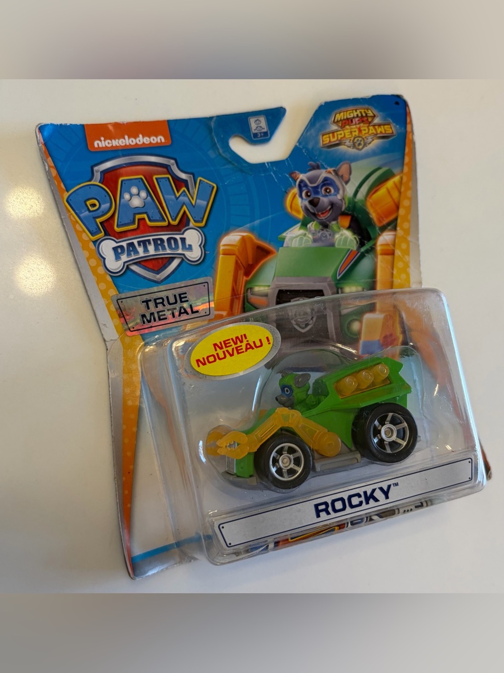 Nickelodeon Paw Patrol ROCKY Mighty Pups Super Paws TRUE METAL Die-cast